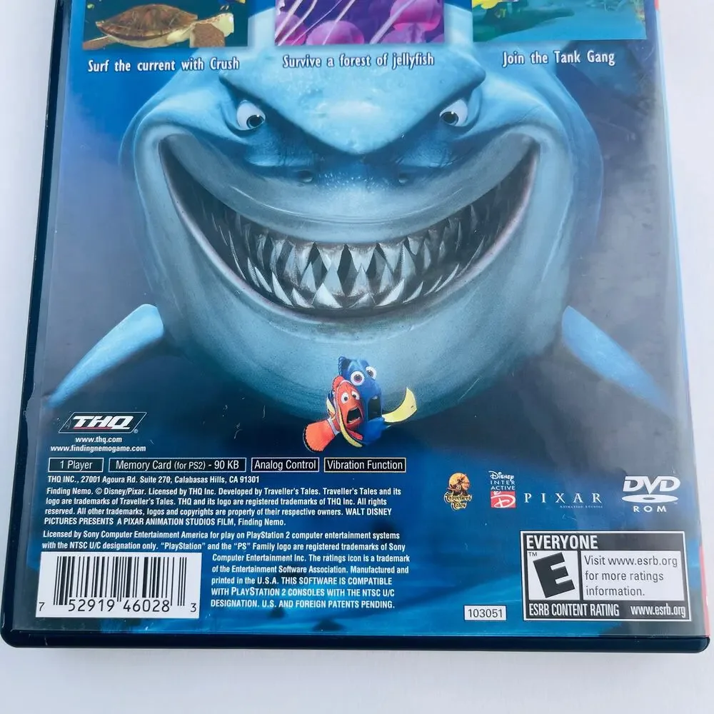 Disney Pixar Finding Nemo Sony PlayStation 2 PS2 2003 Everyone CIB